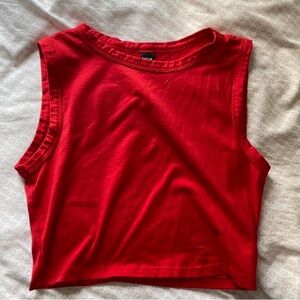 SHEIN Bold Red Muscle Tee